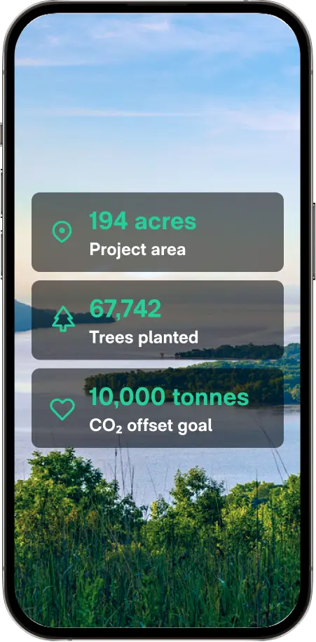 Route has impacted 194 acres, planted 67,742 trees, and offset 10,000 tonnes of carbon