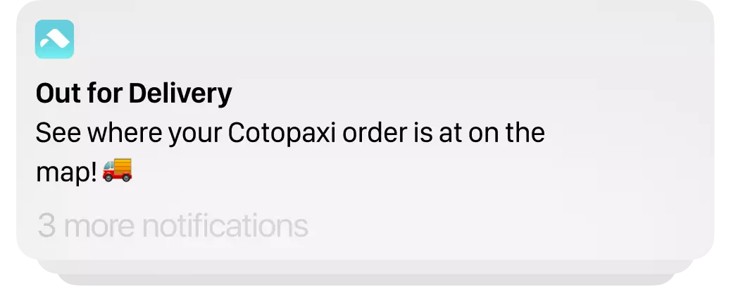 Route notifications Route notifications