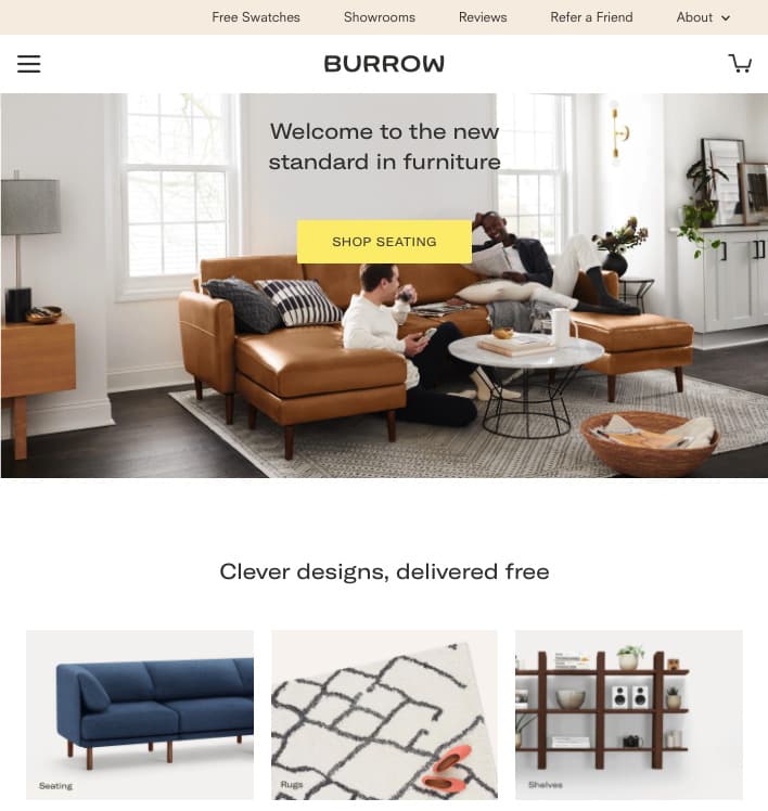 Burrow bigcommerce website example.