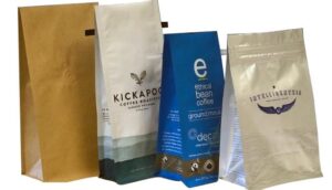 Soraway Packaging compostable coffee bags including Kickapoo and ethical bean coffee